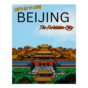 Póster La Ciudad Prohibida Pekín China viaje