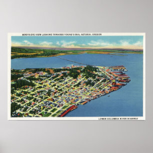 Póster La ciudad que mira hacia la bahía de Young