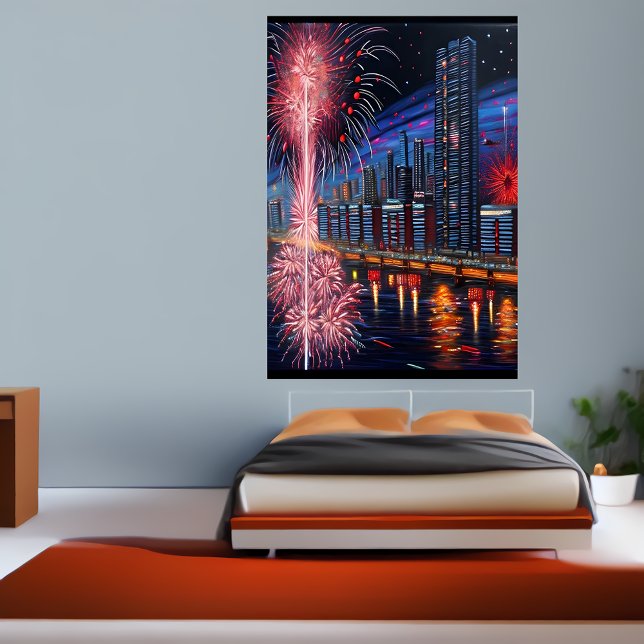 Póster La ciudad y los fuegos artificiales | Poster de ar (Subido por el creador)