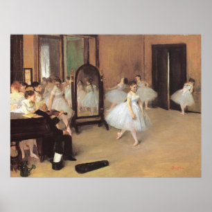 Póster La clase de baile de Edgar Degas, Ballet Vintage