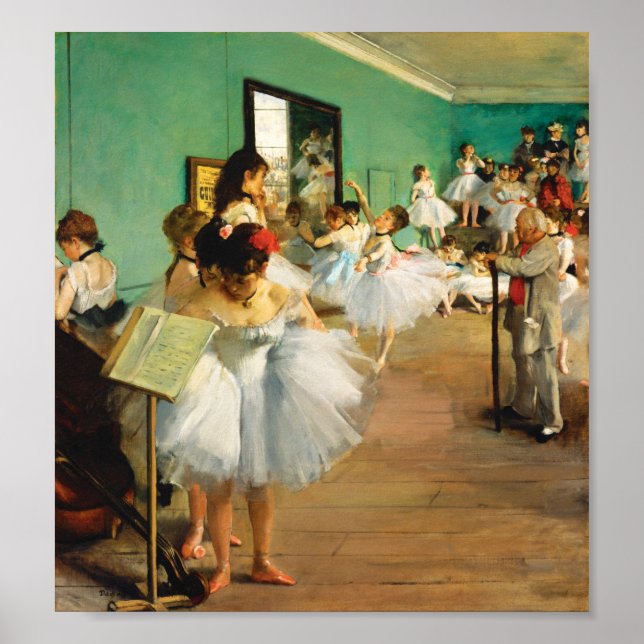 Póster La clase de danza (1874) de Edgar Degas (Frente)