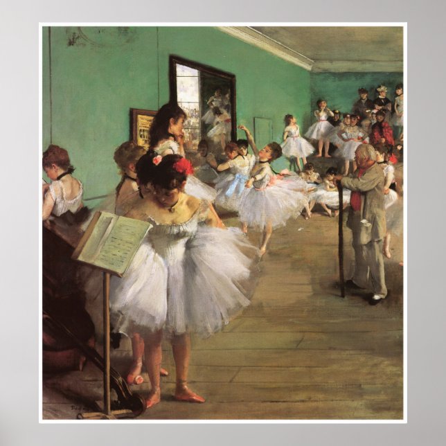 Póster La clase de danza, 1874 - Edgar Degas (Frente)