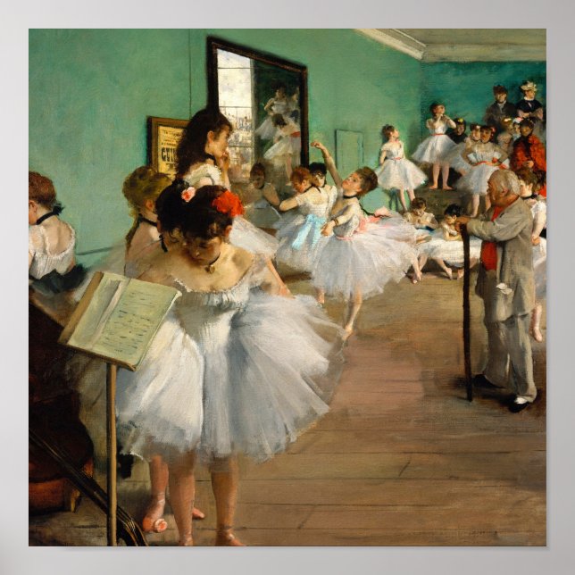 Póster La clase de danza de Edgar Degas (Frente)