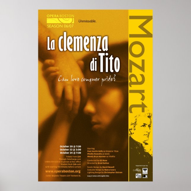Póster La Clemenza di Tito (Frente)