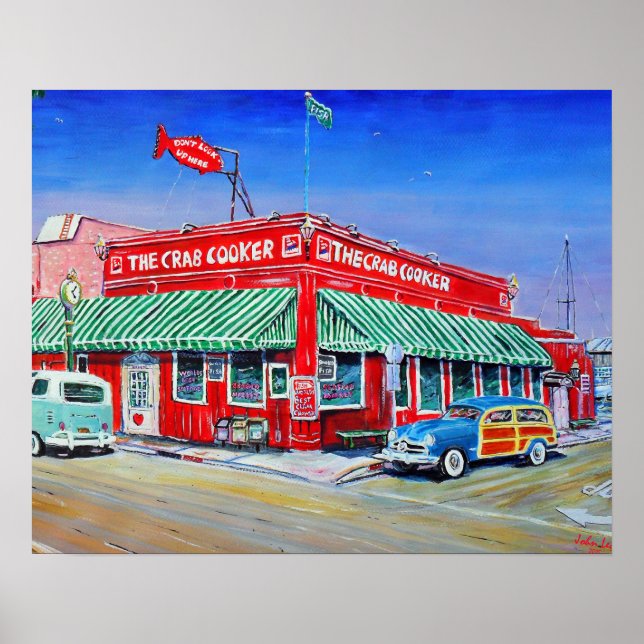 Póster La cocina cangrejo Newport Beach (Frente)