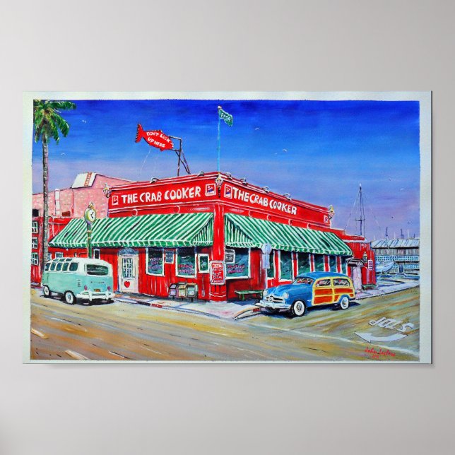 Póster La cocina cangrejo Newport Beach (Frente)