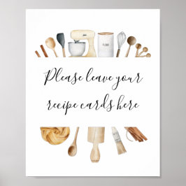 Póster La cocina compra tus tarjetas de recetas aquí