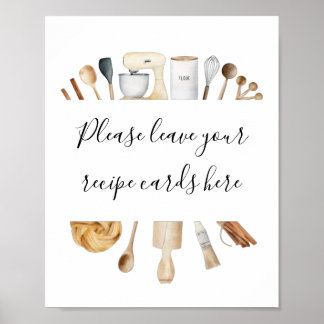 Póster La cocina compra tus tarjetas de recetas aquí