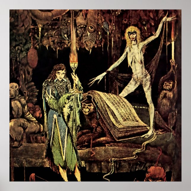 Póster “La cocina de la bruja” de Harry Clarke (Frente)