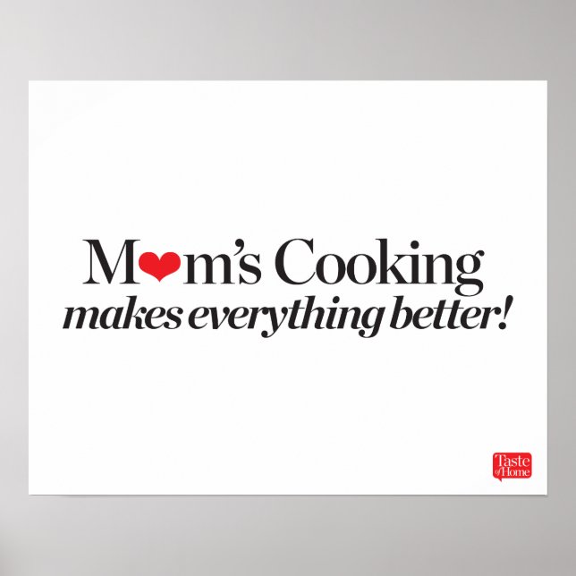 Póster La cocina de mamá lo hace todo mejor (Frente)
