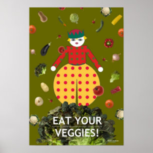 Póster La cocina Martzkin "COME SUS VEGGIES!" Poster