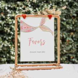 Póster La cola de la sirena favorece el Rótulo de cumplea