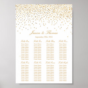 Póster La Colección de Boda Confeti Dorado Vintage Glam