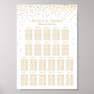 Póster La Colección de Boda Confeti Dorado Vintage Glam