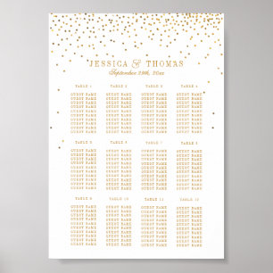 Póster La Colección de Boda Confeti Dorado Vintage Glam
