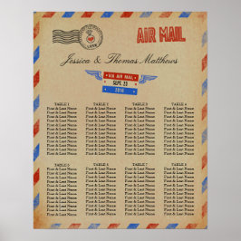 Póster La colección de Bodas de Airmail de época