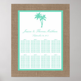 Póster La colección de bodas de palmeras tropicales