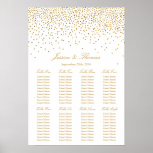 Póster La colección de Bodas Glam Gold Confetti