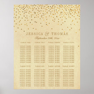 Póster La colección de Bodas Glam Gold Confetti