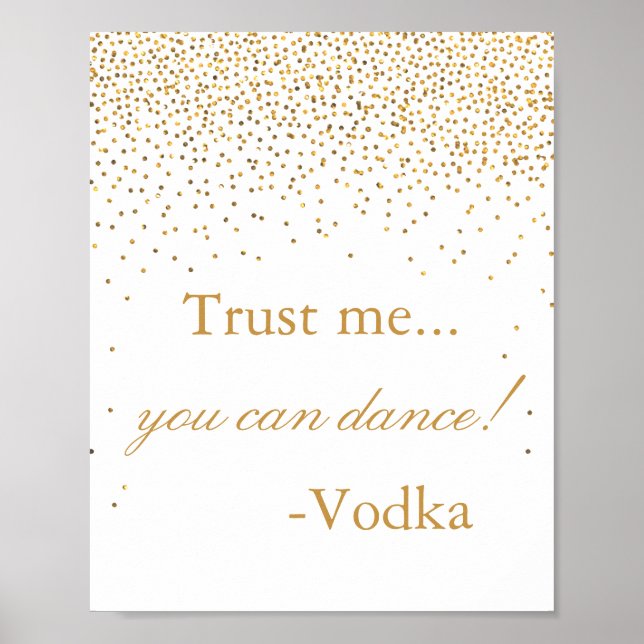 Póster La colección de Bodas Glam Gold Confetti (Frente)