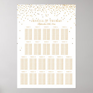 Póster La colección de Bodas Glam Gold Confetti