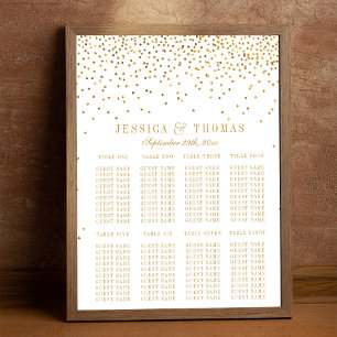 Póster La colección de Bodas Glam Gold Confetti