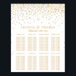 Póster La colección de Bodas Glam Gold Confetti<br><div class="desc">La Vieja Colección de Bodas Glam Gold Confetti - Tabla de asientos. *Tenga en cuenta que Zazzle sólo vende productos impresos,  por lo tanto este artículo no incluye ningún material de purpurina o Relieve metalizado real.</div>