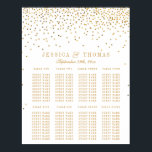 Póster La colección de Bodas Glam Gold Confetti<br><div class="desc">La Vieja Colección de Bodas Glam Gold Confetti - Tabla de asientos. *Tenga en cuenta que Zazzle sólo vende productos impresos,  por lo tanto este artículo no incluye ningún material de purpurina o Relieve metalizado real.</div>