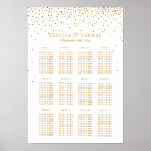 Póster La colección de Bodas Glam Gold Confetti