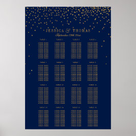 Póster La colección de Bodas Glam Gold Confetti