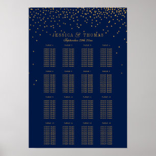 Póster La colección de Bodas Glam Gold Confetti