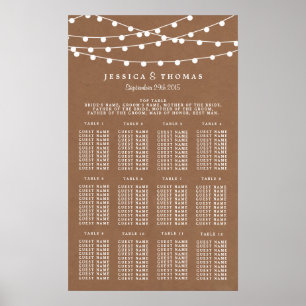Póster La colección de Bodas Rustic Kraft Lights