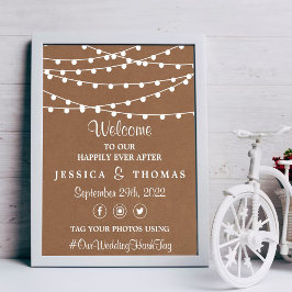 Póster La colección de Bodas Rustic Kraft Lights