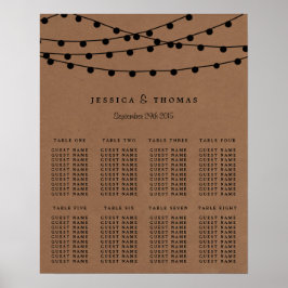 Póster La colección de Bodas Rustic Kraft Lights