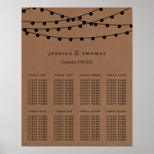 Póster La colección de Bodas Rustic Kraft Lights