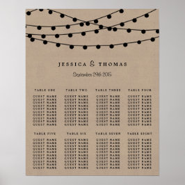 Póster La colección de Bodas Rustic Kraft Lights