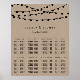 Póster La colección de Bodas Rustic Kraft Lights