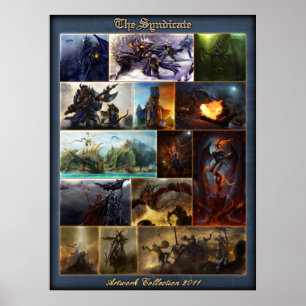 Póster La colección de las ilustraciones del sindicato