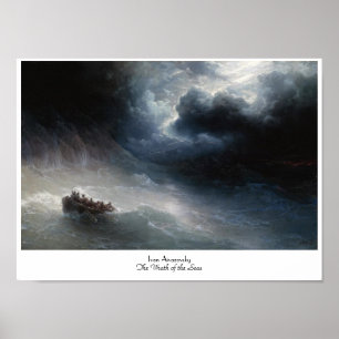Póster La cólera del paisaje marino de Ivan Aivazovsky de