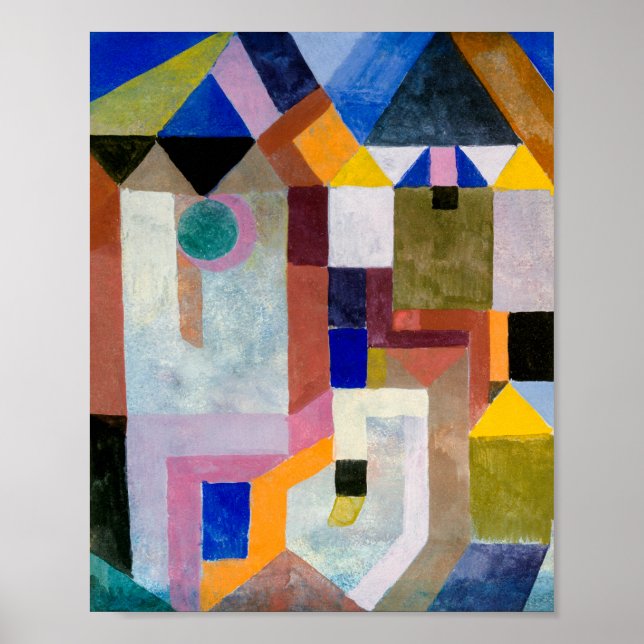 Póster La 'Colorida arquitectura de Paul Klee (1917)' (Frente)