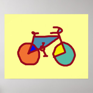 Póster la colorida bicicleta