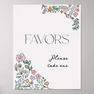 Póster La colorida ducha botánica de novia favorece el Ró
