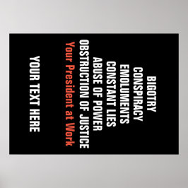 Póster La colusión de la intolerancia Emolumentos Obstruc