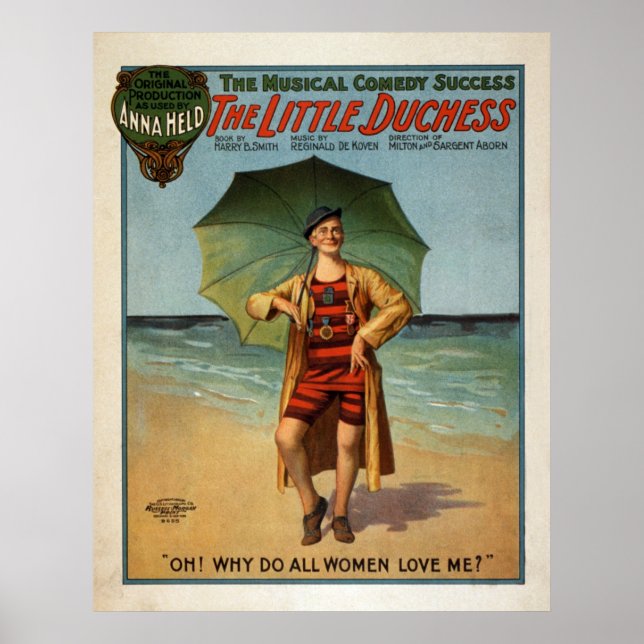 Póster La comedia musical de la pequeña Duquesa de 1906 (Frente)