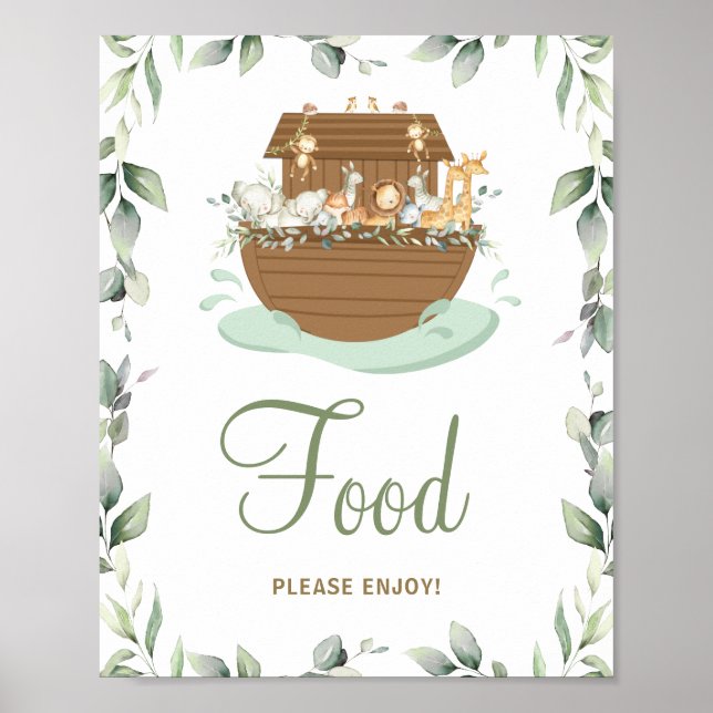 Póster La comida de cumpleaños del Arca de Noah en Baby S (Frente)