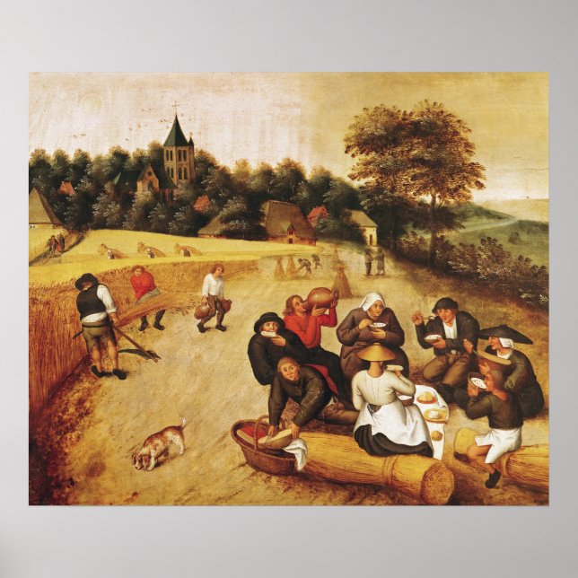 Póster La comida de los cosechadores (Frente)