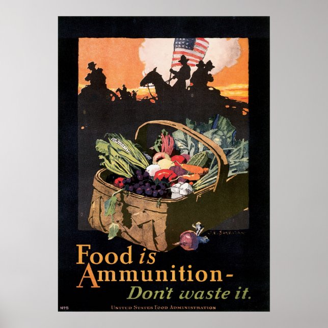 Póster ¡La comida es munición! (Frente)