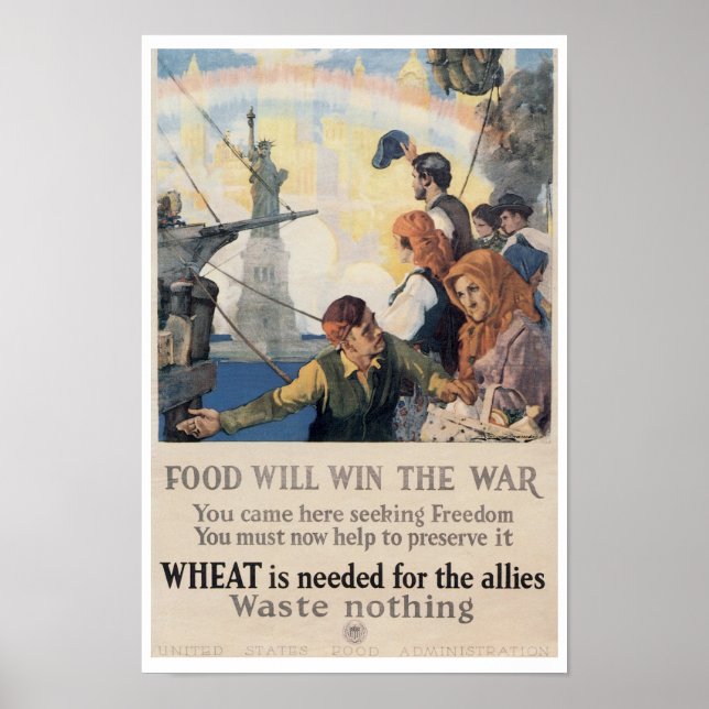 Póster La comida ganará la guerra (Frente)