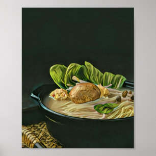 Póster La comida japonesa es para los amantes del Ramen