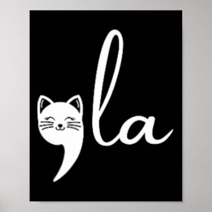 Póster La Comma Del Gato Retro La Kamala Harris Por La Pr